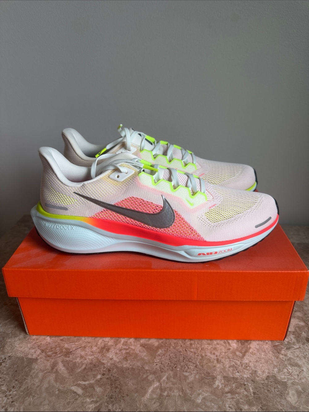 Nike Running Shoes - Pink, Neon Yellow, Gray